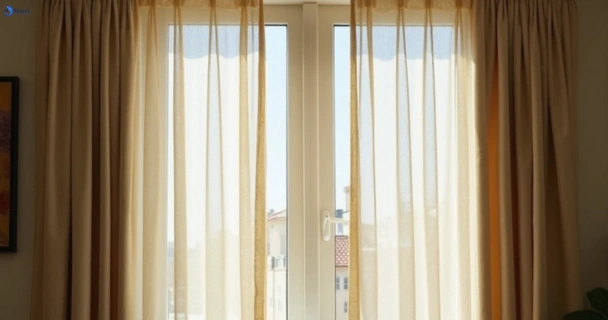 Dusty and dull curtains in aspendale-gardens-vic before steam cleaning